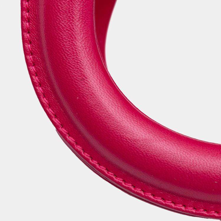 Pre Owned Dior Red Mini Bicolor Lambskin Cannage Lady Dior