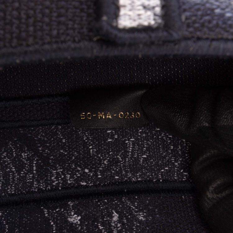 Pre Owned Dior Black Canvas Embroidered Tie Dye Saddle Bag