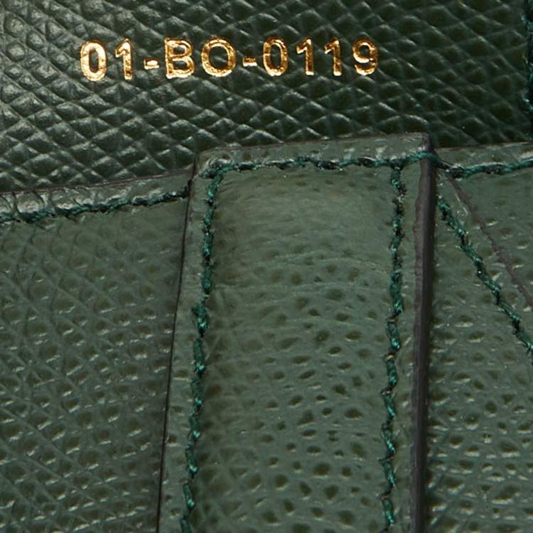 Pre Owned Dior Green Leather Saddle Bag
