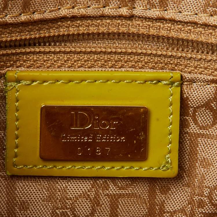 Pre Owned Dior Multicolor Velvet and Patent Leather Limited Edition Pom Pom Embellished Saddle Bag