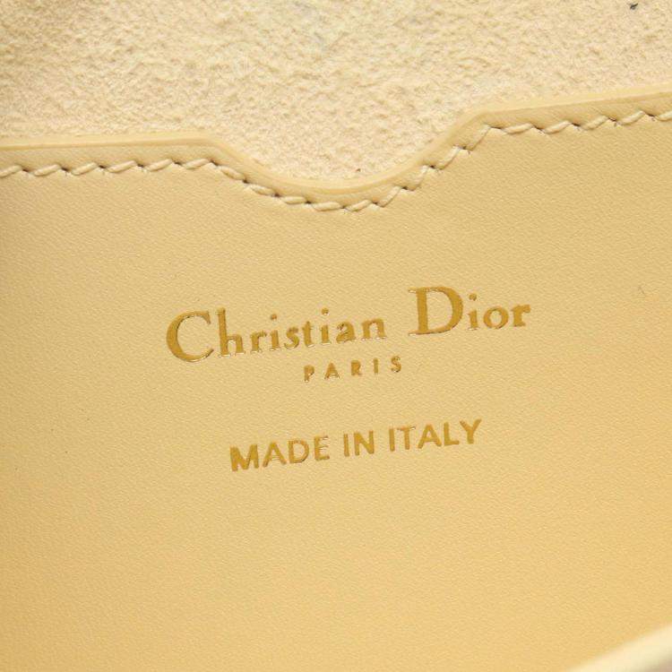 Pre Owned Dior Yellow Calfskin Bobby East West Crossbody