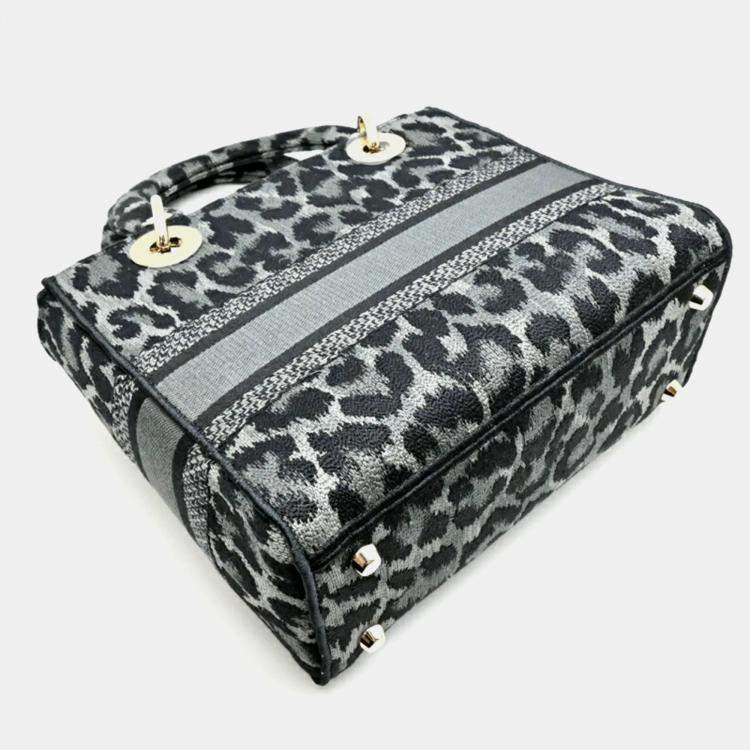 Pre Owned Dior Lady Dior Muticolor Canvas Tote Bag