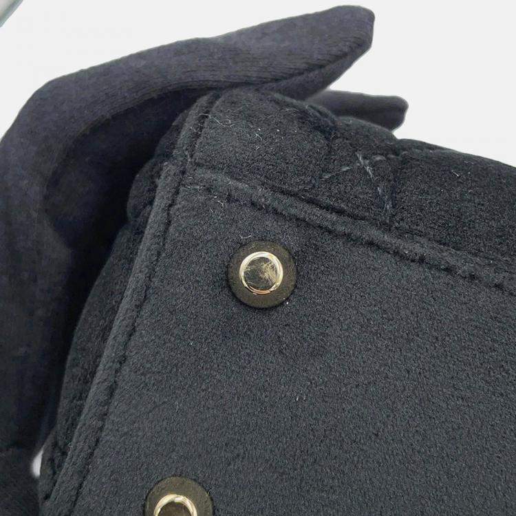 Pre Owned Dior Lady Dior Mini Black Velour Handbag