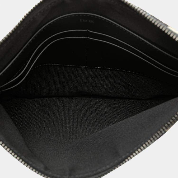 Pre Owned Dior Blue Oblique A5 Clutch