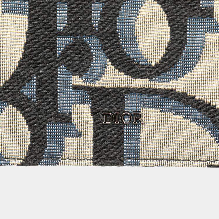 Pre Owned Dior Blue Oblique A5 Clutch