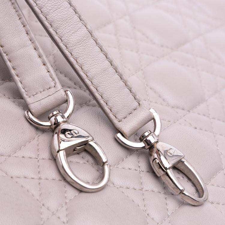 Pre Owned Dior Purple Large Lambskin Cannage Lady Dior
