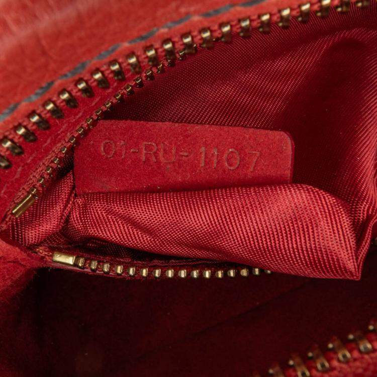 Pre Owned Dior Red Leather JAdior Camera Bag