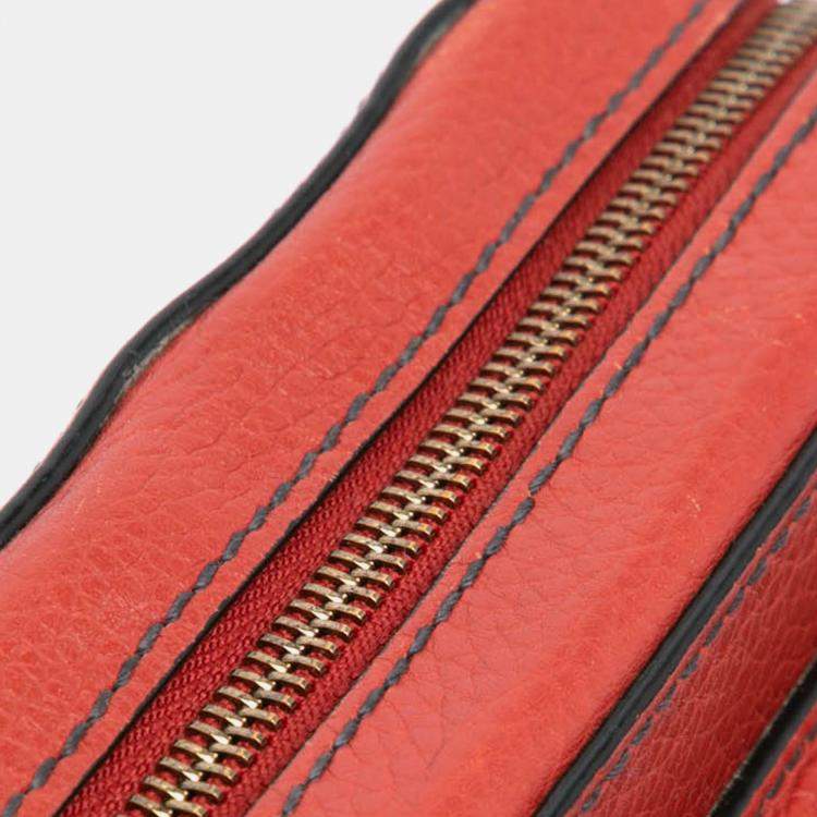 Pre Owned Dior Red Leather JAdior Camera Bag