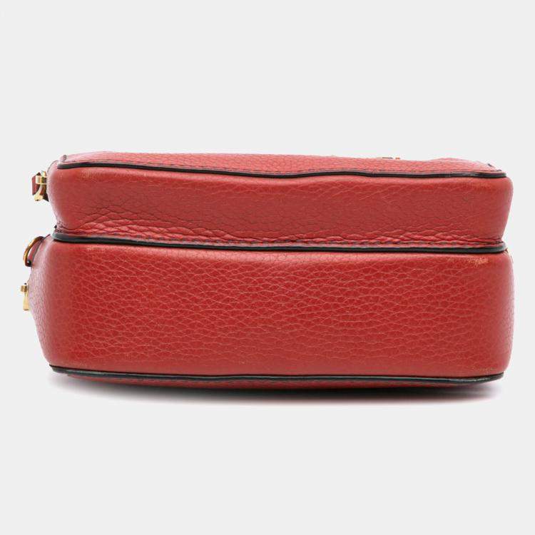 Pre Owned Dior Red Leather JAdior Camera Bag