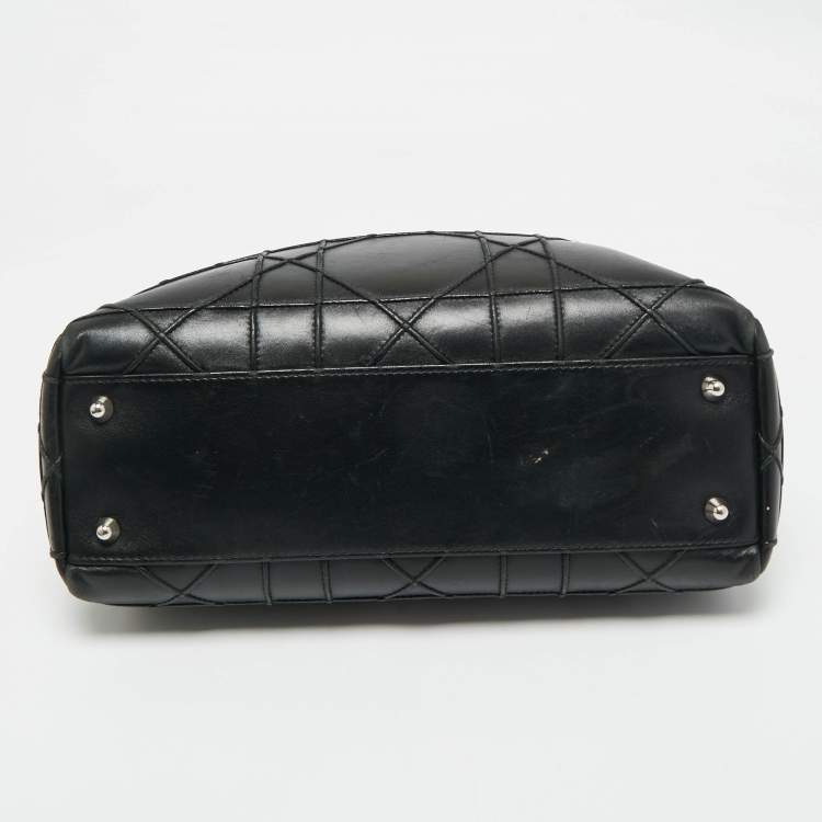 مملوكة مسبقًا Dior Black Cannage Leather Soft Lady Dior Satchel