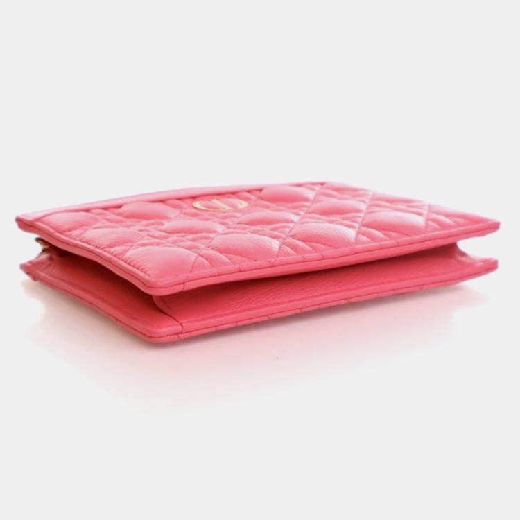 Pre Owned Dior Every Dior Caro Pink Calfskin Pouch Bag