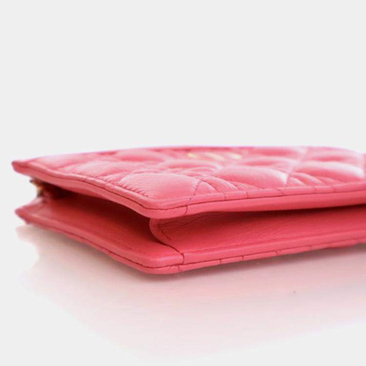 Pre Owned Dior Every Dior Caro Pink Calfskin Pouch Bag