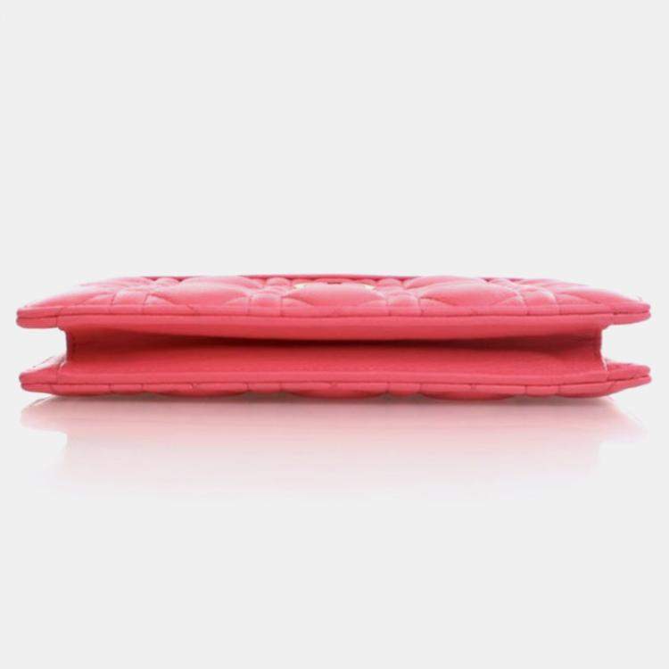Pre Owned Dior Every Dior Caro Pink Calfskin Pouch Bag