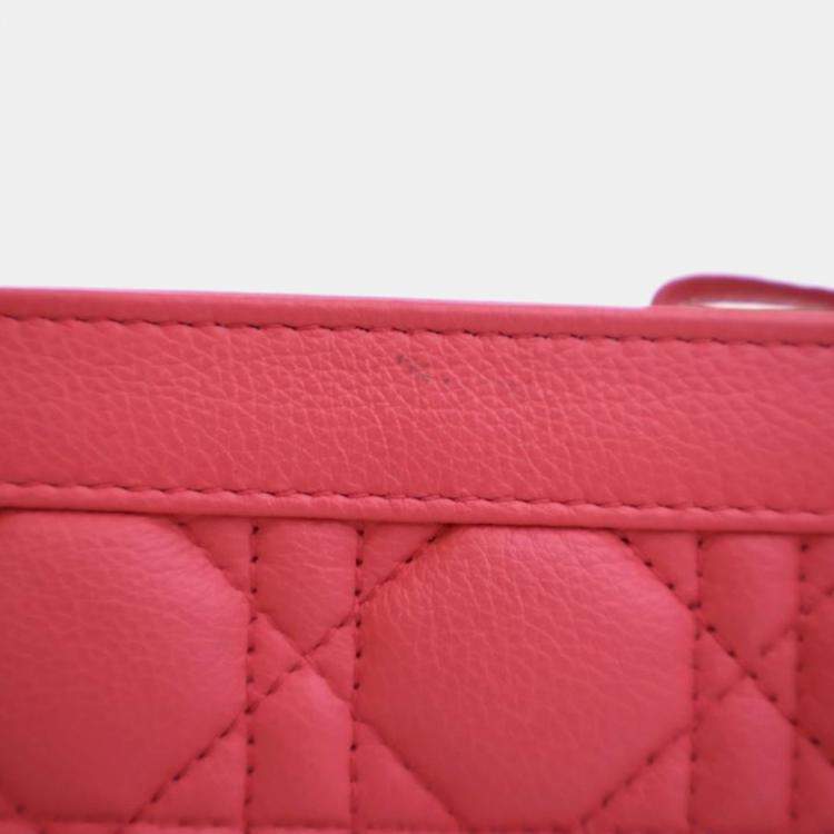 Pre Owned Dior Every Dior Caro Pink Calfskin Pouch Bag