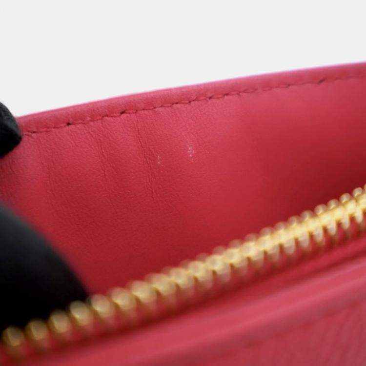 Pre Owned Dior Every Dior Caro Pink Calfskin Pouch Bag