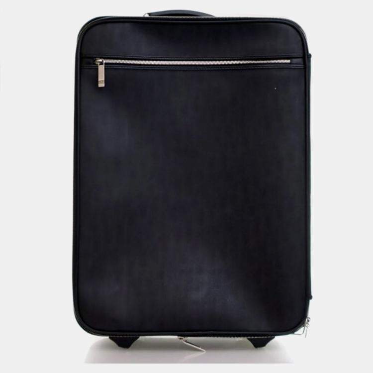 Pre Owned Dior Oblique Black Coated Canvas Travel Bag