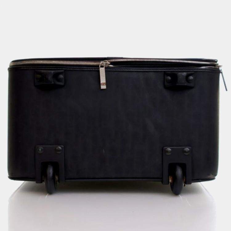 Pre Owned Dior Oblique Black Coated Canvas Travel Bag