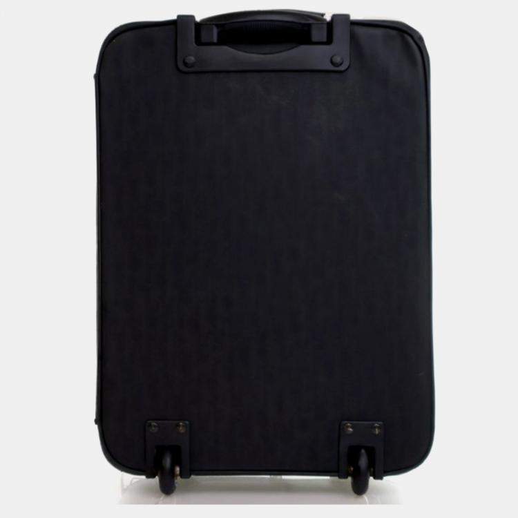 Pre Owned Dior Oblique Black Coated Canvas Travel Bag