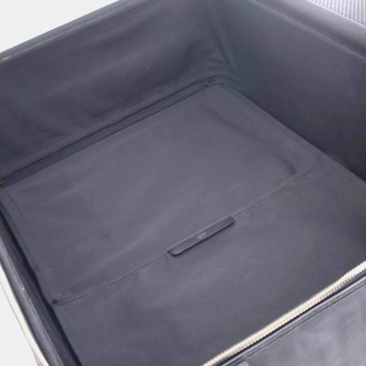 Pre Owned Dior Oblique Black Coated Canvas Travel Bag