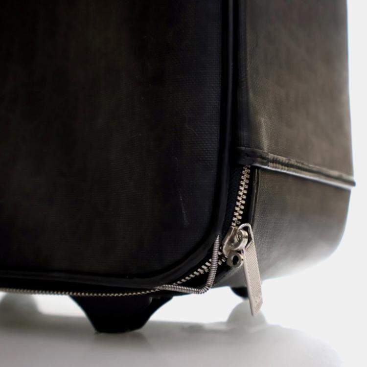 Pre Owned Dior Oblique Black Coated Canvas Travel Bag