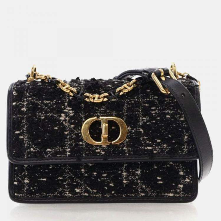 Pre Owned Dior Miss Caro Tweed Flap Shoulder Bag