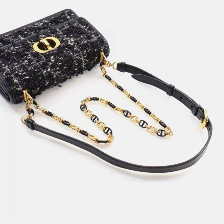 Pre Owned Dior Miss Caro Tweed Flap Shoulder Bag