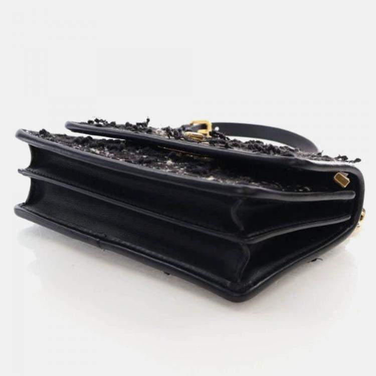 Pre Owned Dior Miss Caro Tweed Flap Shoulder Bag
