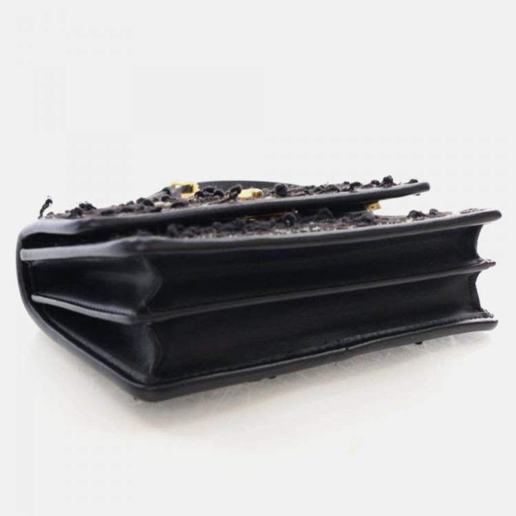 Pre Owned Dior Miss Caro Tweed Flap Shoulder Bag