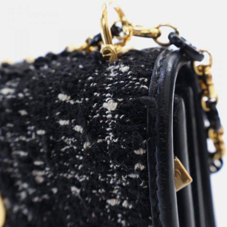 Pre Owned Dior Miss Caro Tweed Flap Shoulder Bag