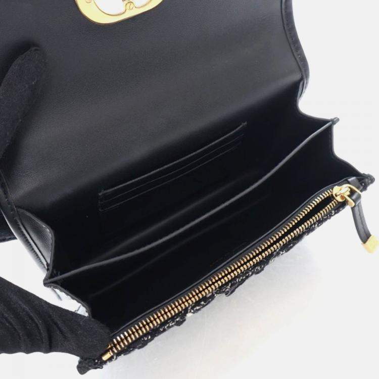 Pre Owned Dior Miss Caro Tweed Flap Shoulder Bag