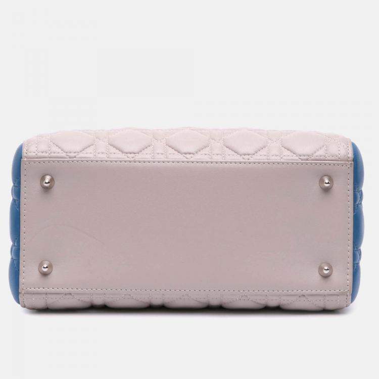 Pre Owned Dior Multicolor Medium Tricolor Lambskin Cannage Lady Dior