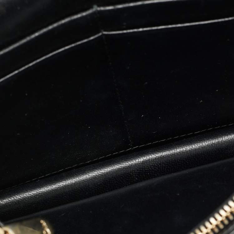 Pre Owned Dior Black Cannage Leather Diorama Wallet on Chain