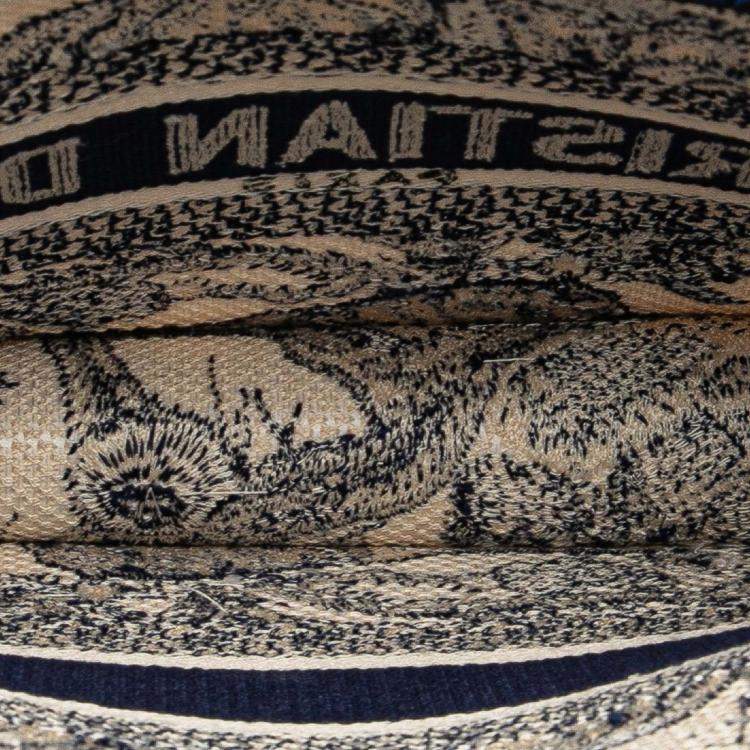Pre Owned Dior Blue White Mini Canvas Embroidered Dioriviera Toile De Jouy Book Tote