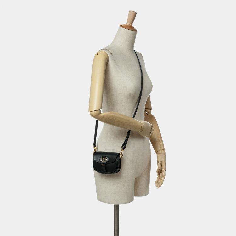 Pre Owned Dior Black Micro Calfskin Bobby Crossbody