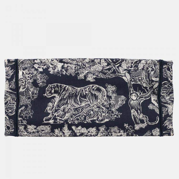 Pre Owned Dior Embroidered Medium Book Tote Bag