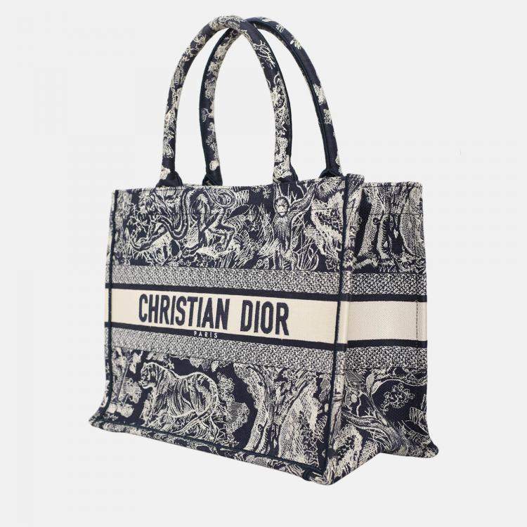 Pre Owned Dior Embroidered Medium Book Tote Bag