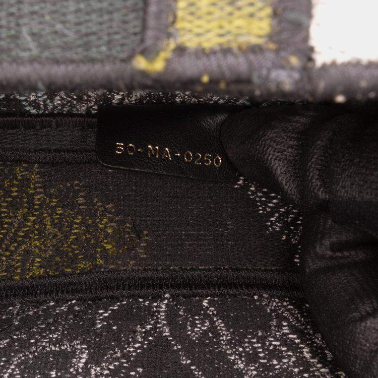Pre Owned Dior Green Canvas Embroidered Tie Dye Saddle Bag