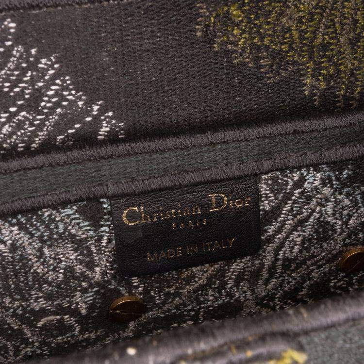 Pre Owned Dior Green Canvas Embroidered Tie Dye Saddle Bag