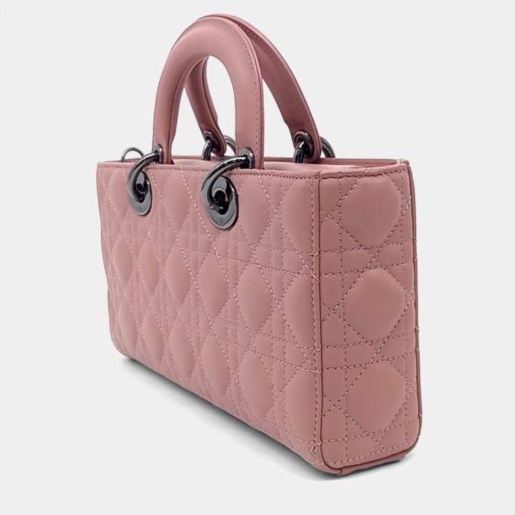 Pre Owned Dior Pink Leather Lady D-JOY Medium