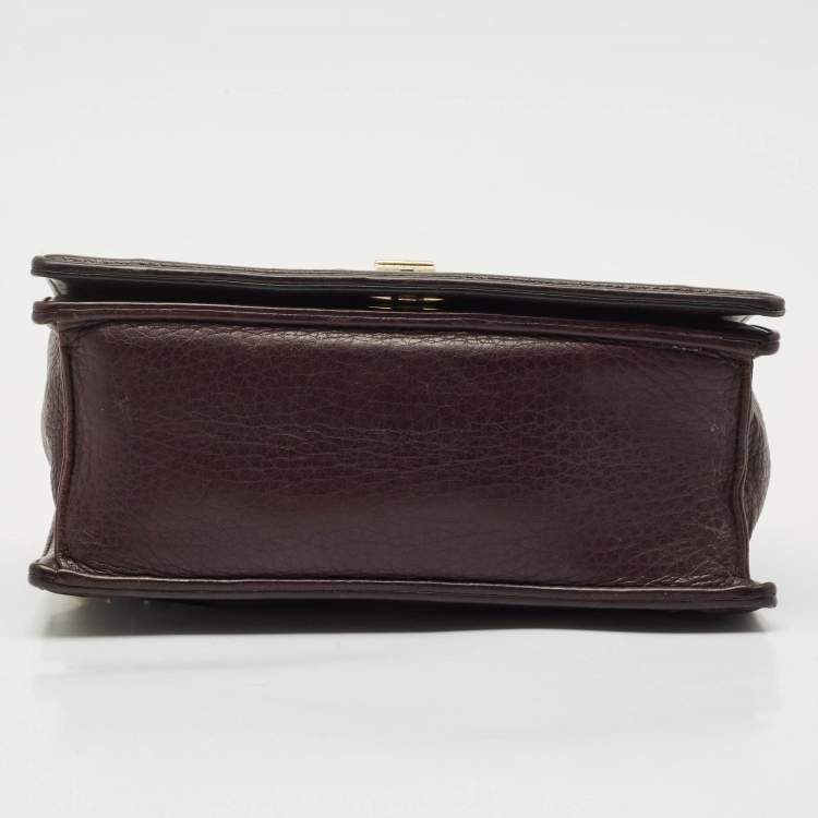 Pre Owned Dior Burgundy Cannage Leather Small Diorama Flap Bag