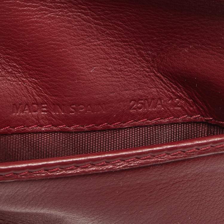 Pre Owned Dior Red Patent Leather Lady Dior Bloom Card Holder