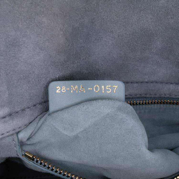 مملوكة مسبقًا Dior Grey Small Lambskin Cannage Studded Supple Lady Dior