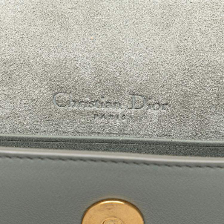 Pre Owned Dior Grey Leather Saddle Belt Pouch