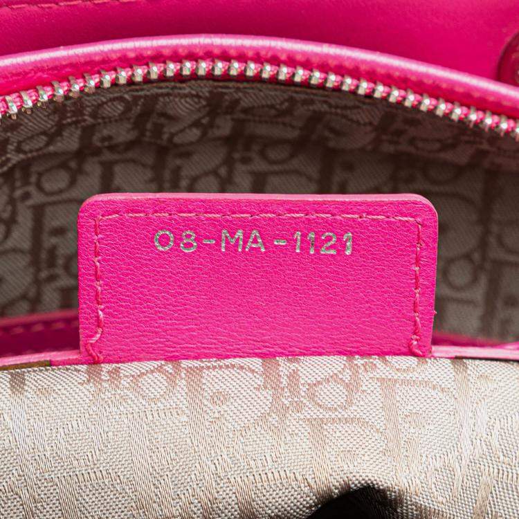 Pre Owned Dior Pink Large Lambskin Cannage Lady Dior