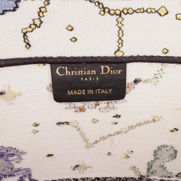 Pre Owned Dior White Large Zodiac Pixel Zodiac Book Tote