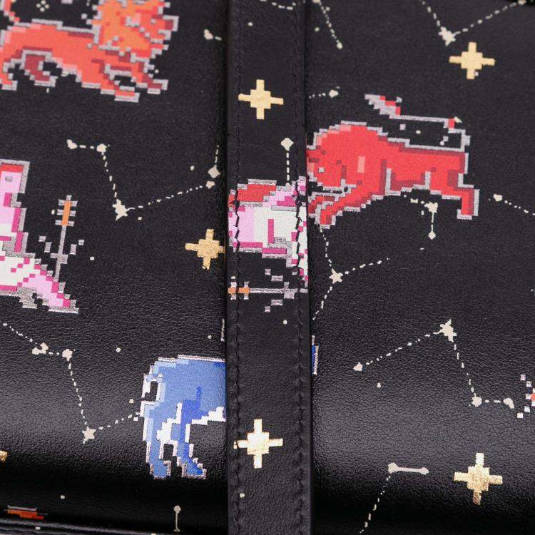 Pre Owned Dior Black Mini Calfskin Pixel Zodiac Lady Dior