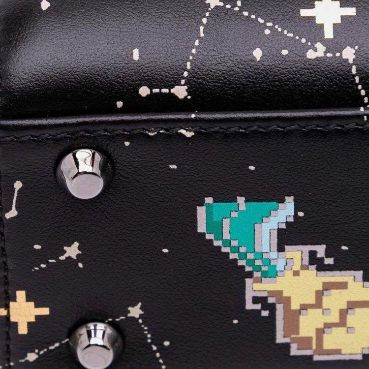 Pre Owned Dior Black Mini Calfskin Pixel Zodiac Lady Dior