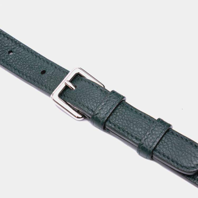 Pre Owned Dior Green Large Grained Calfskin Diorama Flap