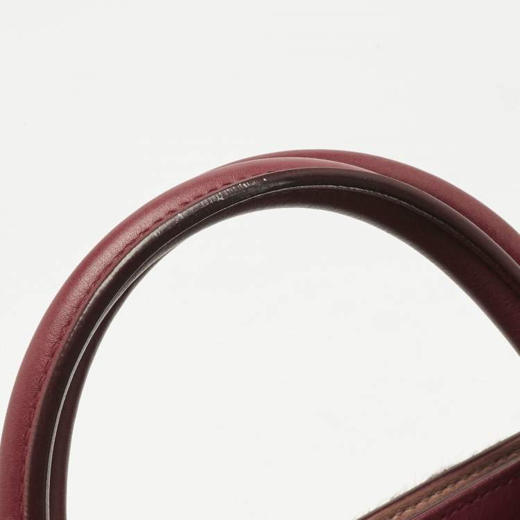 Pre Owned Dior Red Calfhair and Leather Medium Diorever Tote