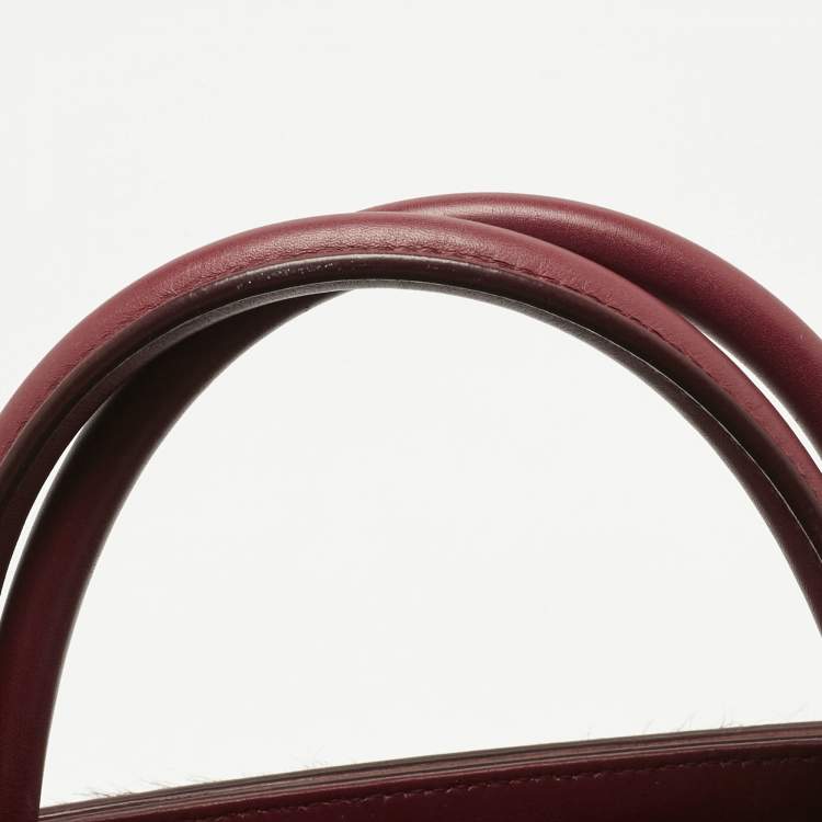 Pre Owned Dior Red Calfhair and Leather Medium Diorever Tote